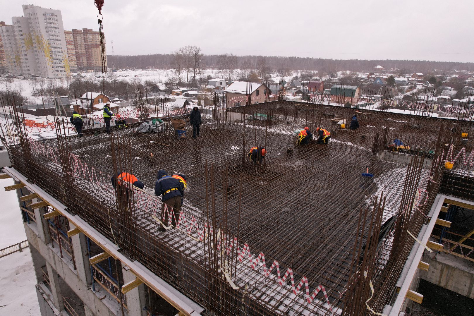 видео с коптера, поликлиника,