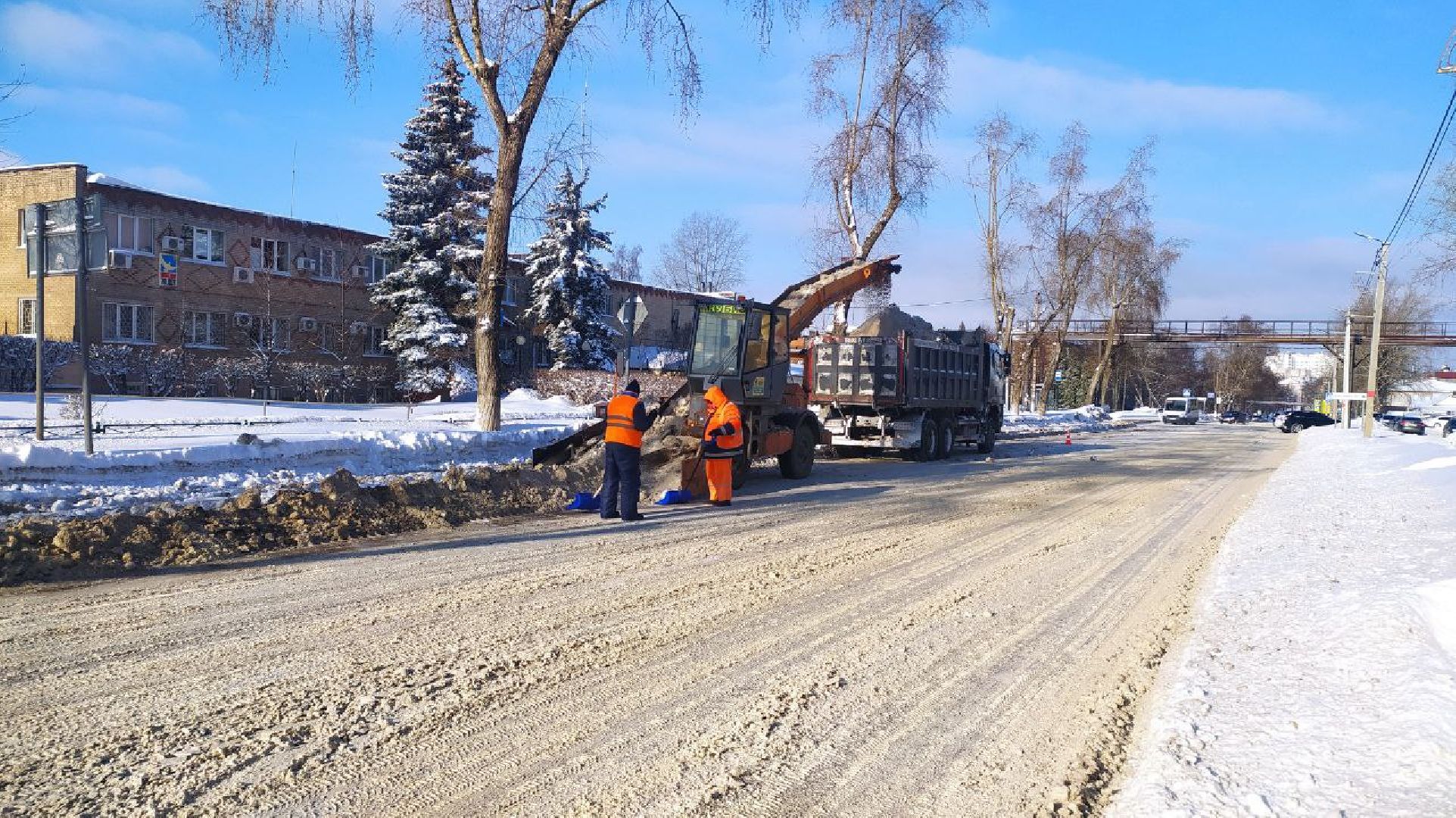 воскресенск, уборка снега, циклон ольга, коммунальные службы,