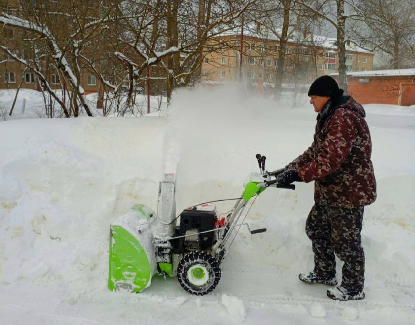 воскресенск, уборка снега, циклон ольга, коммунальные службы,