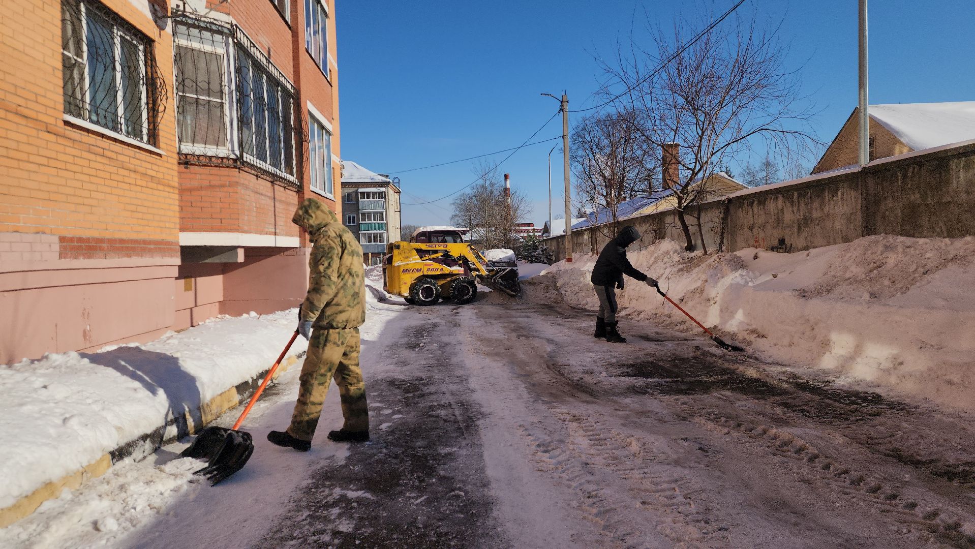Павловский Посад, городского округ павловский посад, Жкх, Уборка, снегопад, Дворы,