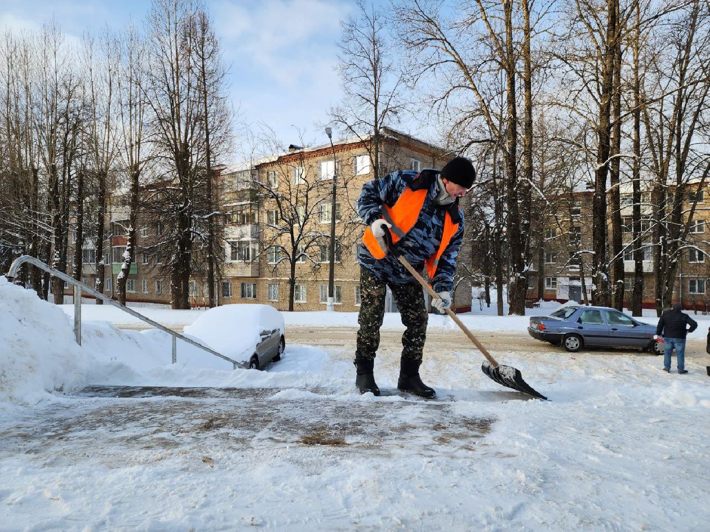 можайск, можайский городской округ, подмосковье, уборка снега, циклон ольга, снегопад, дворы, коммунальные службы, дорожные службы, жители,