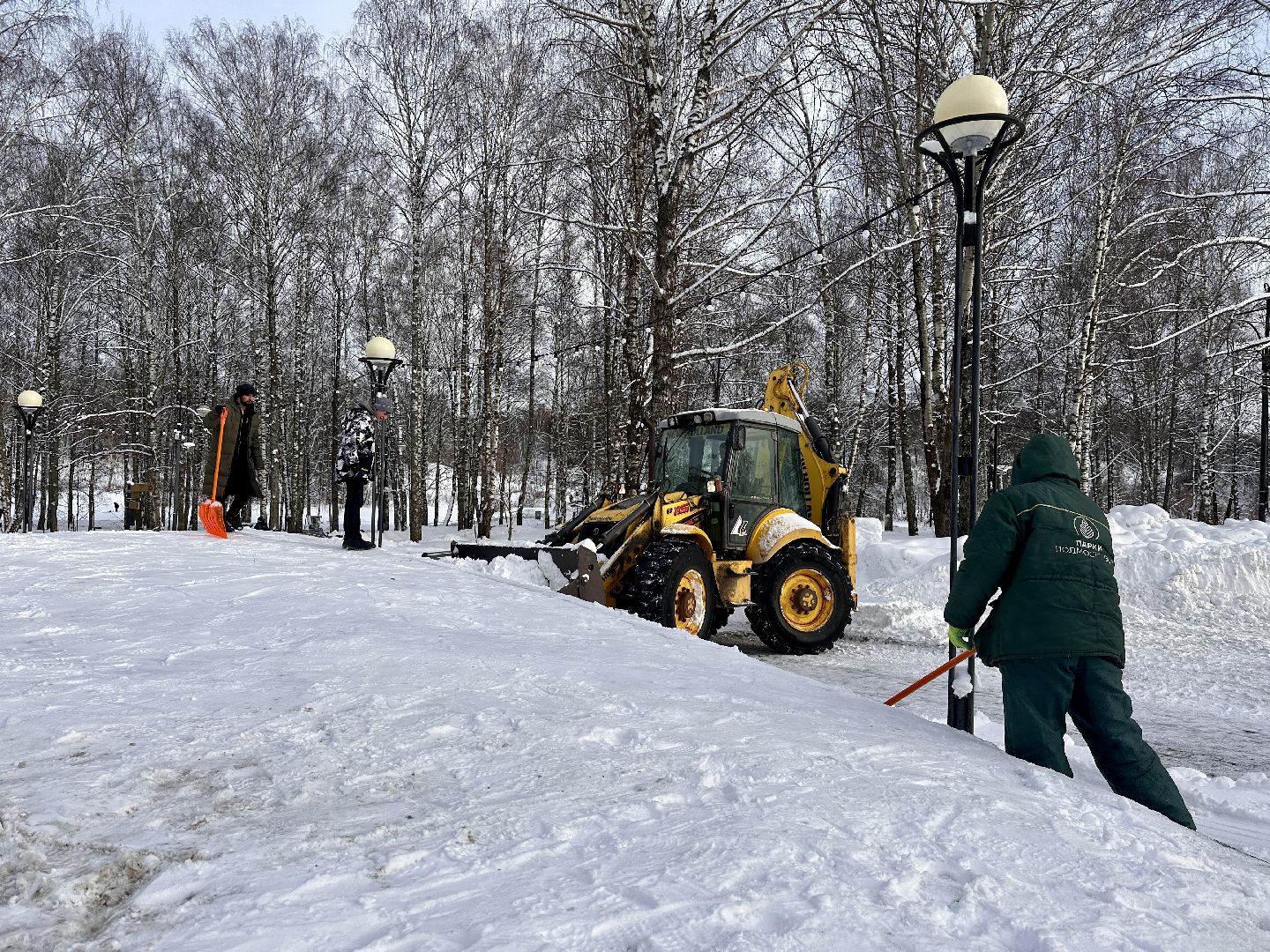 Клин, общество, дороги, парки, снег, уборка снега,