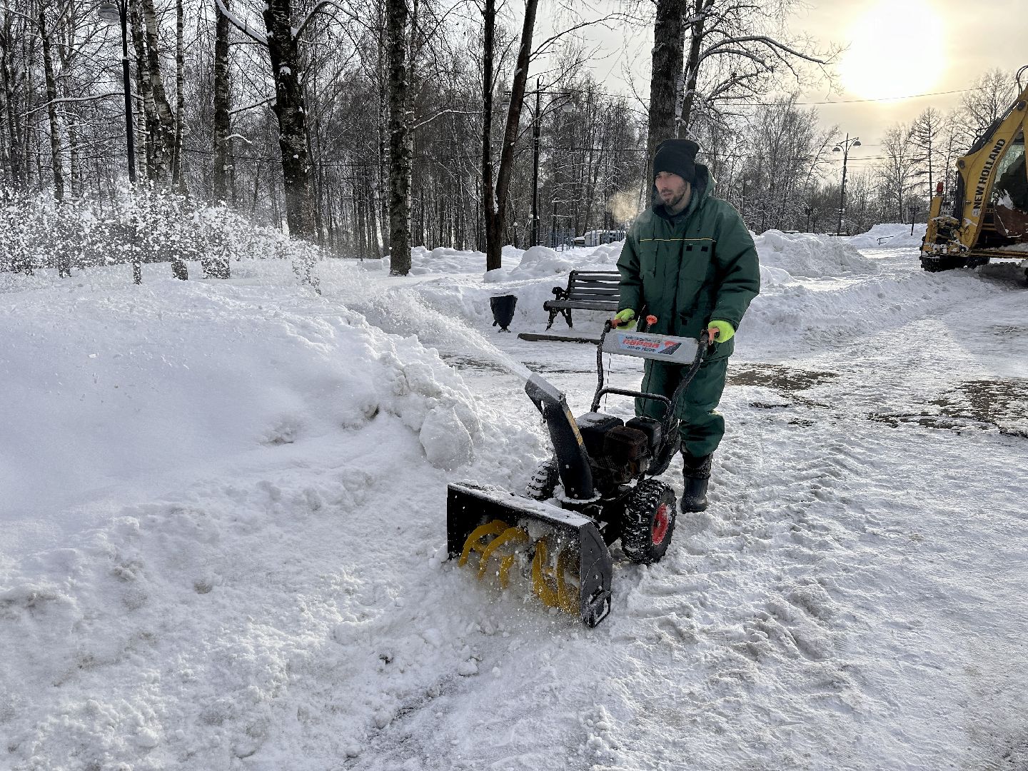 Клин, общество, дороги, парки, снег, уборка снега,