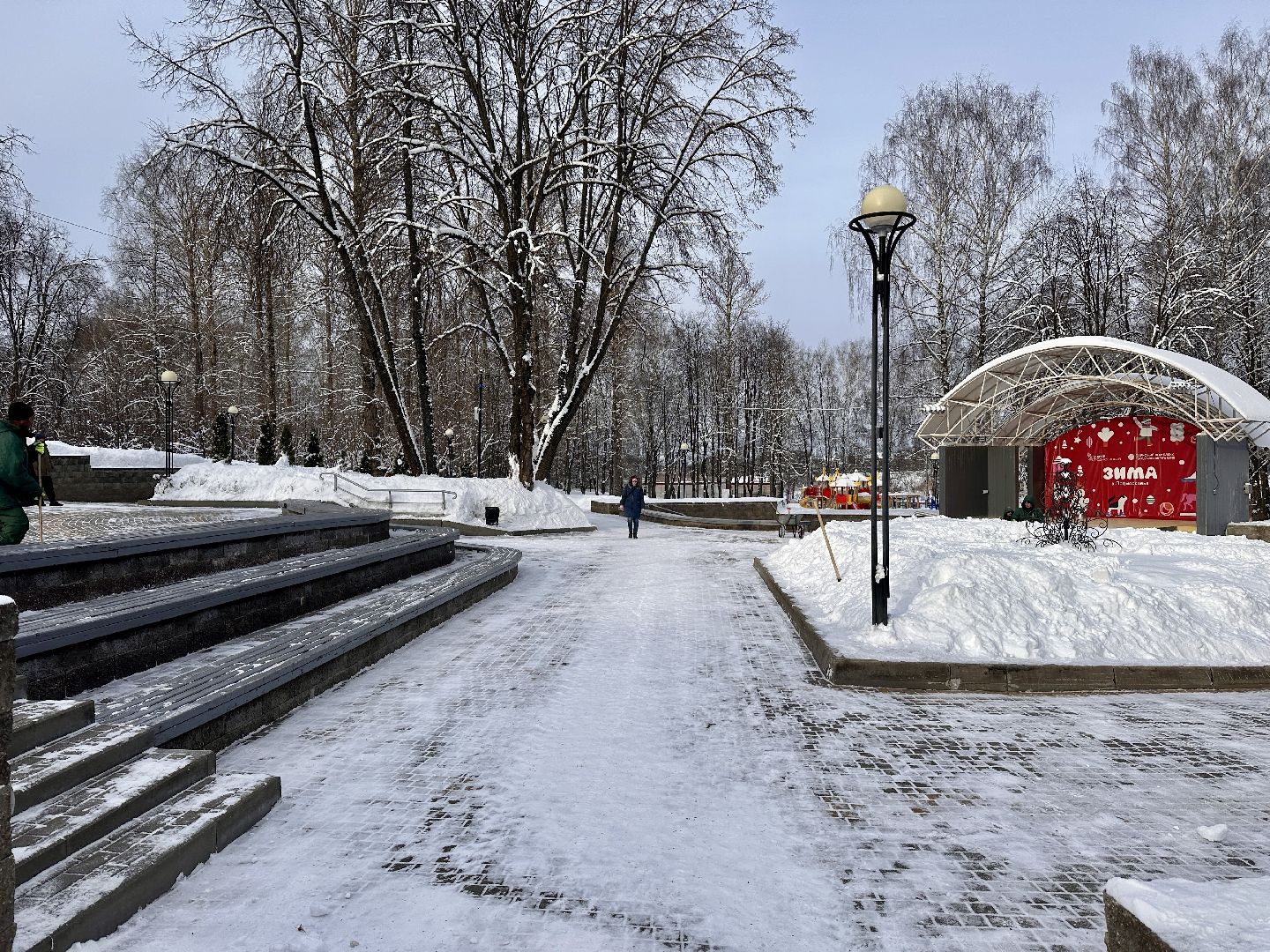 Клин, общество, дороги, парки, снег, уборка снега,