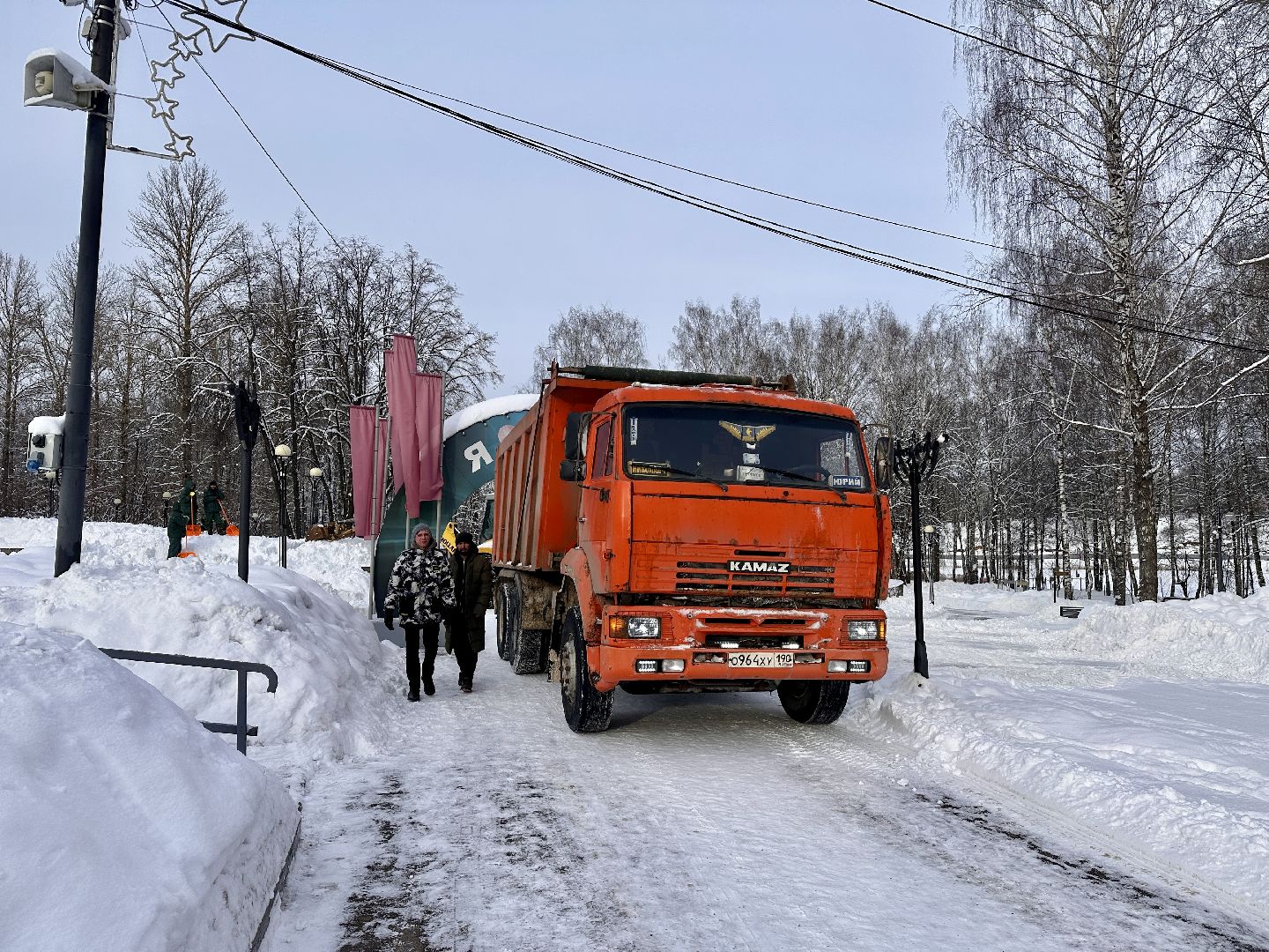 Клин, общество, дороги, парки, снег, уборка снега,