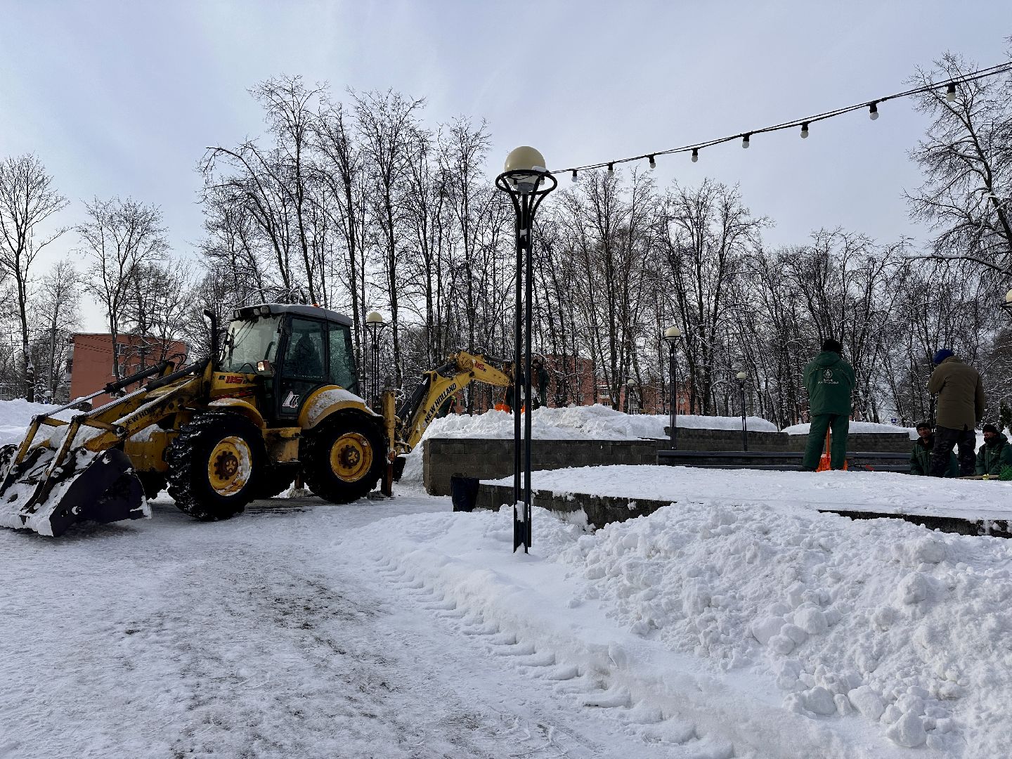 Клин, общество, дороги, парки, снег, уборка снега,