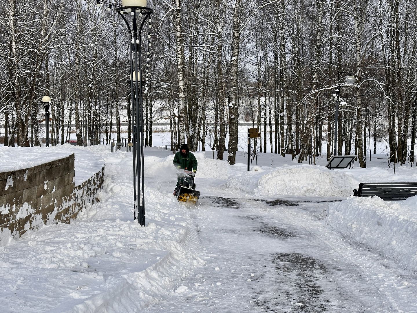 Клин, общество, дороги, парки, снег, уборка снега,
