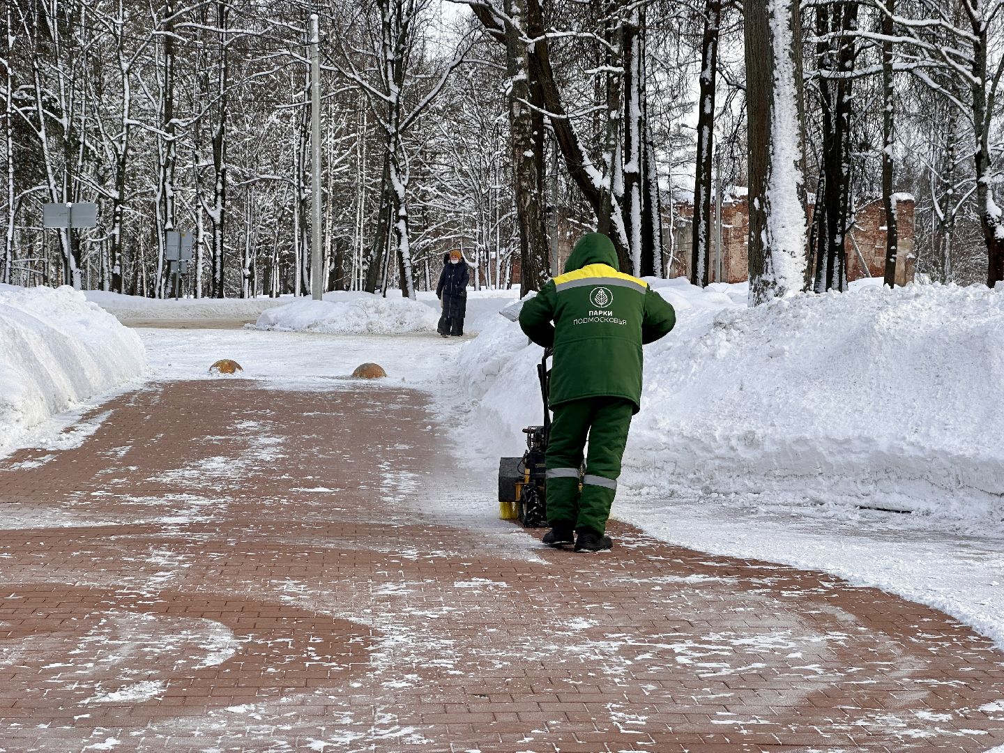 Клин, общество, снег, уборка снега, парки,