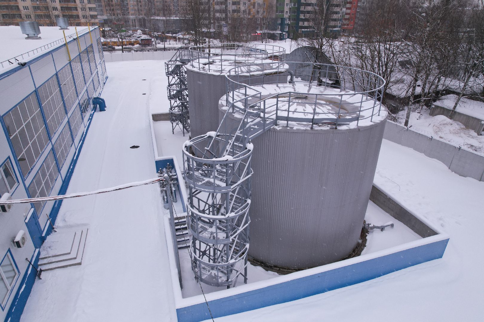 видео с коптера, Королев, котельная,