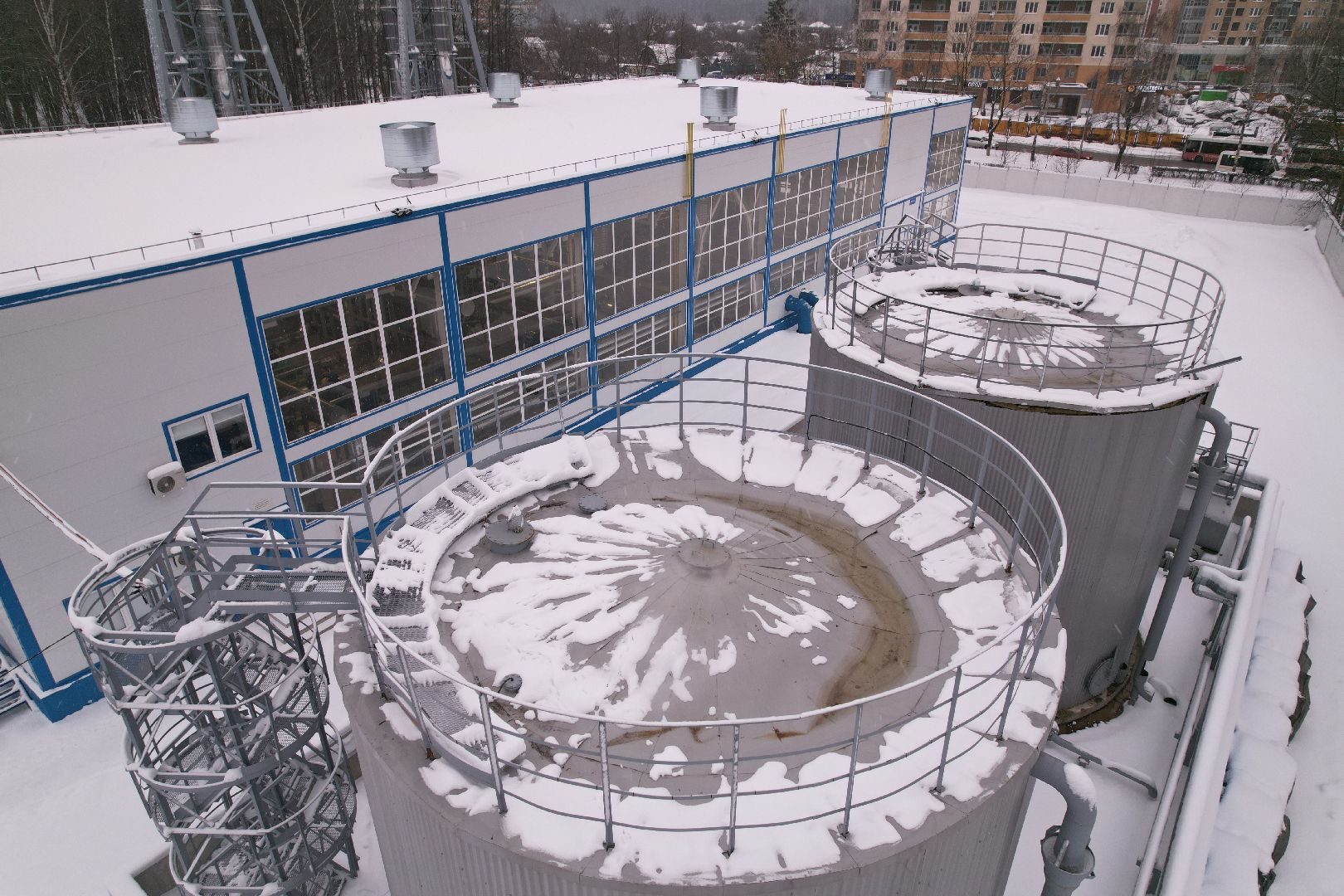 видео с коптера, Королев, котельная,