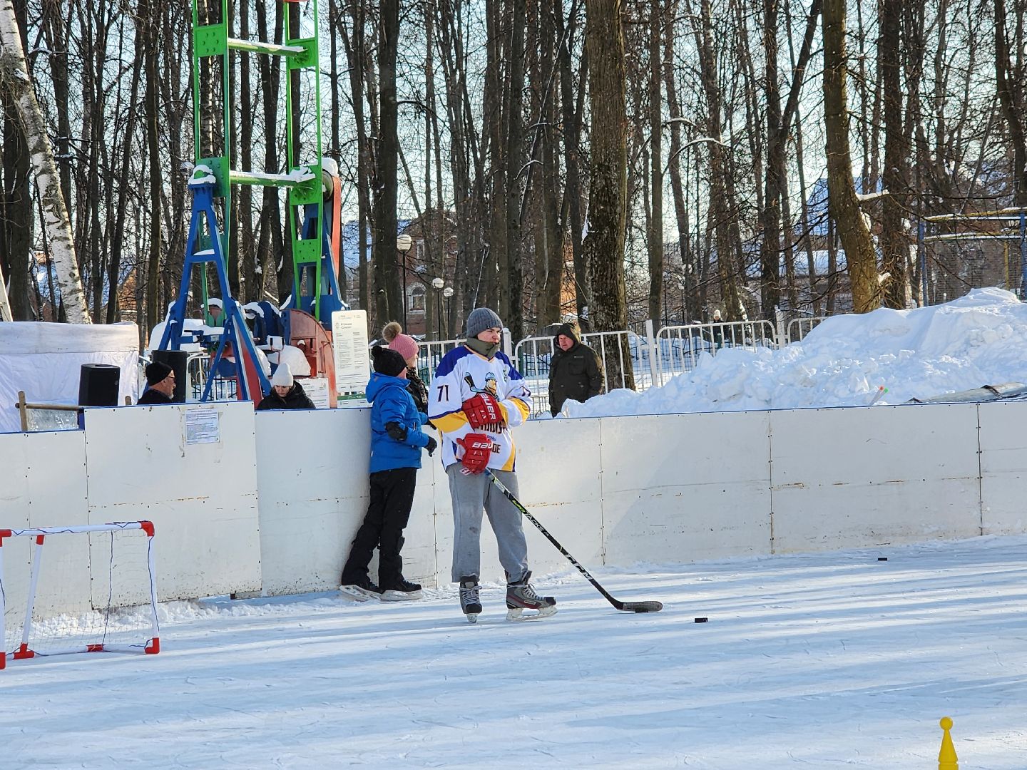 хоккейная команда, металлург,хоккей в парке, видное, спорт подмосковья,