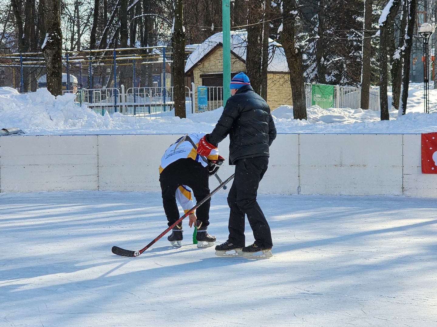 хоккейная команда, металлург,хоккей в парке, видное, спорт подмосковья,