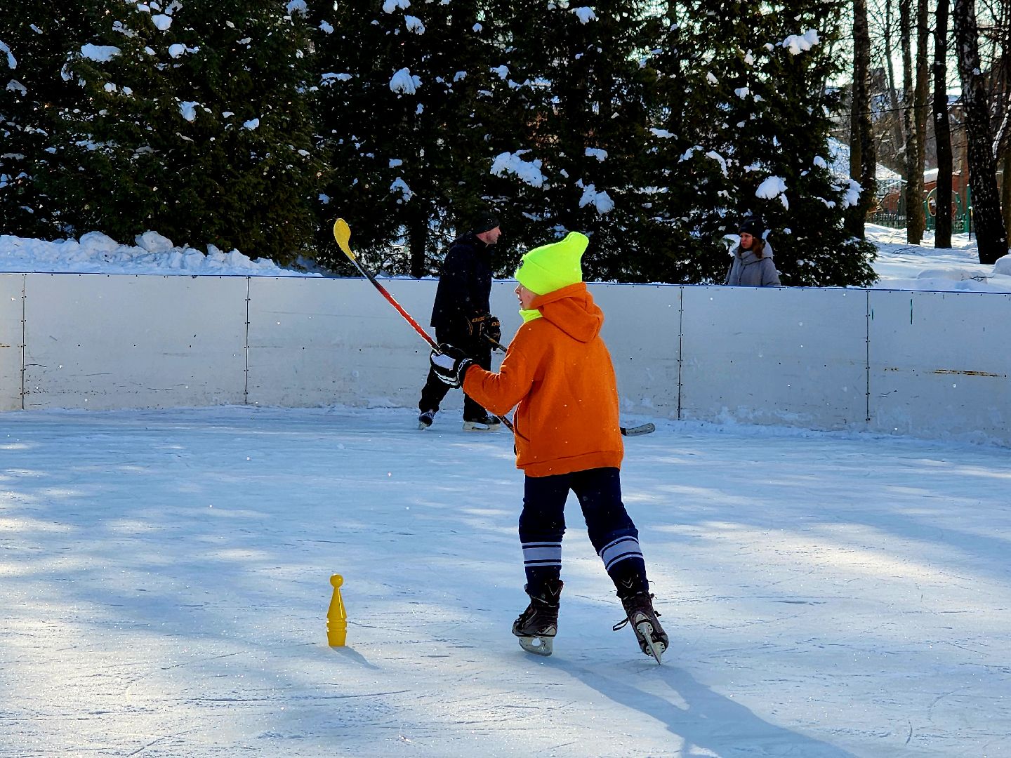 хоккейная команда, металлург,хоккей в парке, видное, спорт подмосковья,