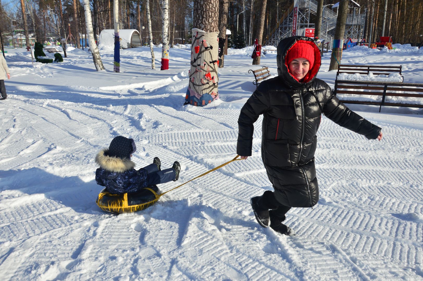 шатура, кто вперед, стартуют все, парки подмосковья, зима в подмомсковье, зима в парках, эстафета,