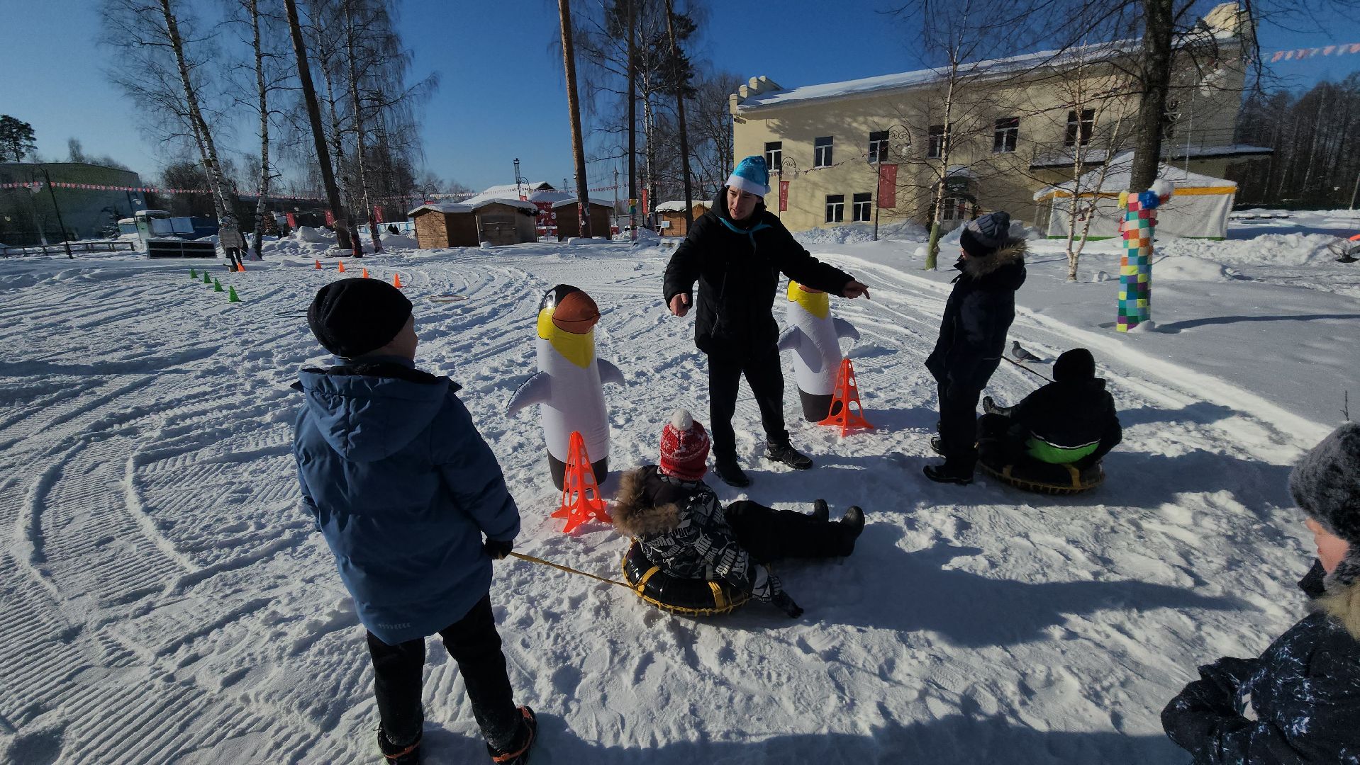 шатура, кто вперед, стартуют все, парки подмосковья, зима в подмомсковье, зима в парках, эстафета,