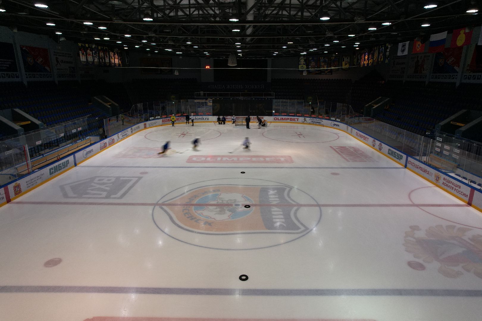 видео с коптера, хоккей,