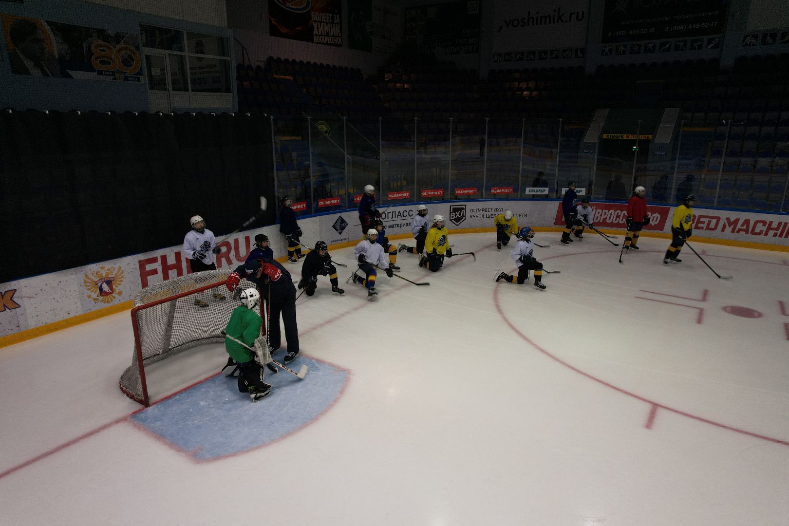 видео с коптера, хоккей,