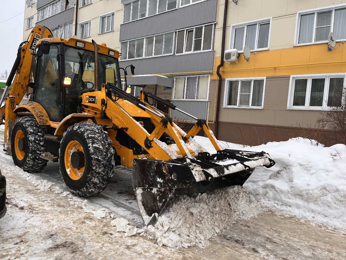 шаховская, снег, комунальная техника,
