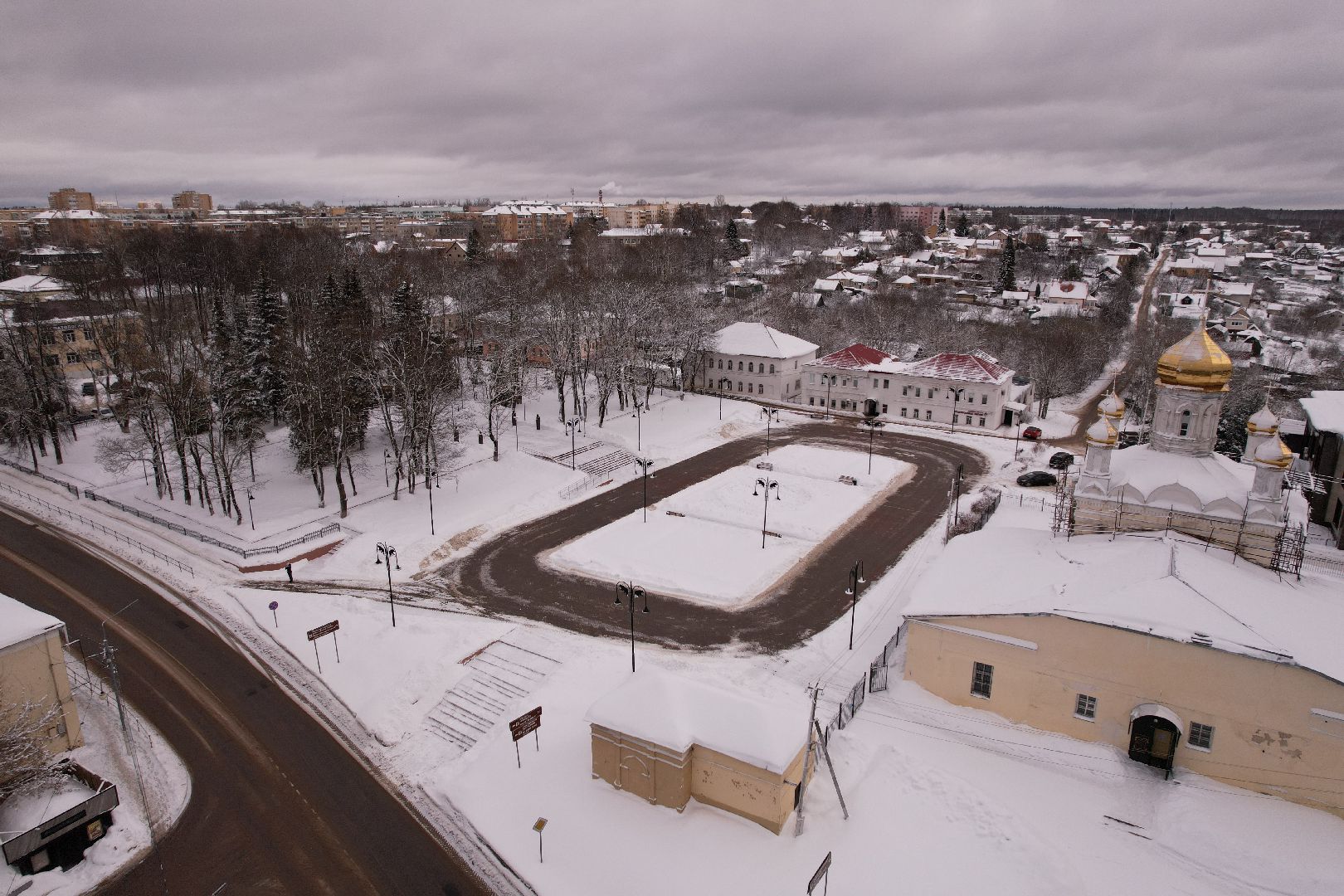видео с коптера, стадион,