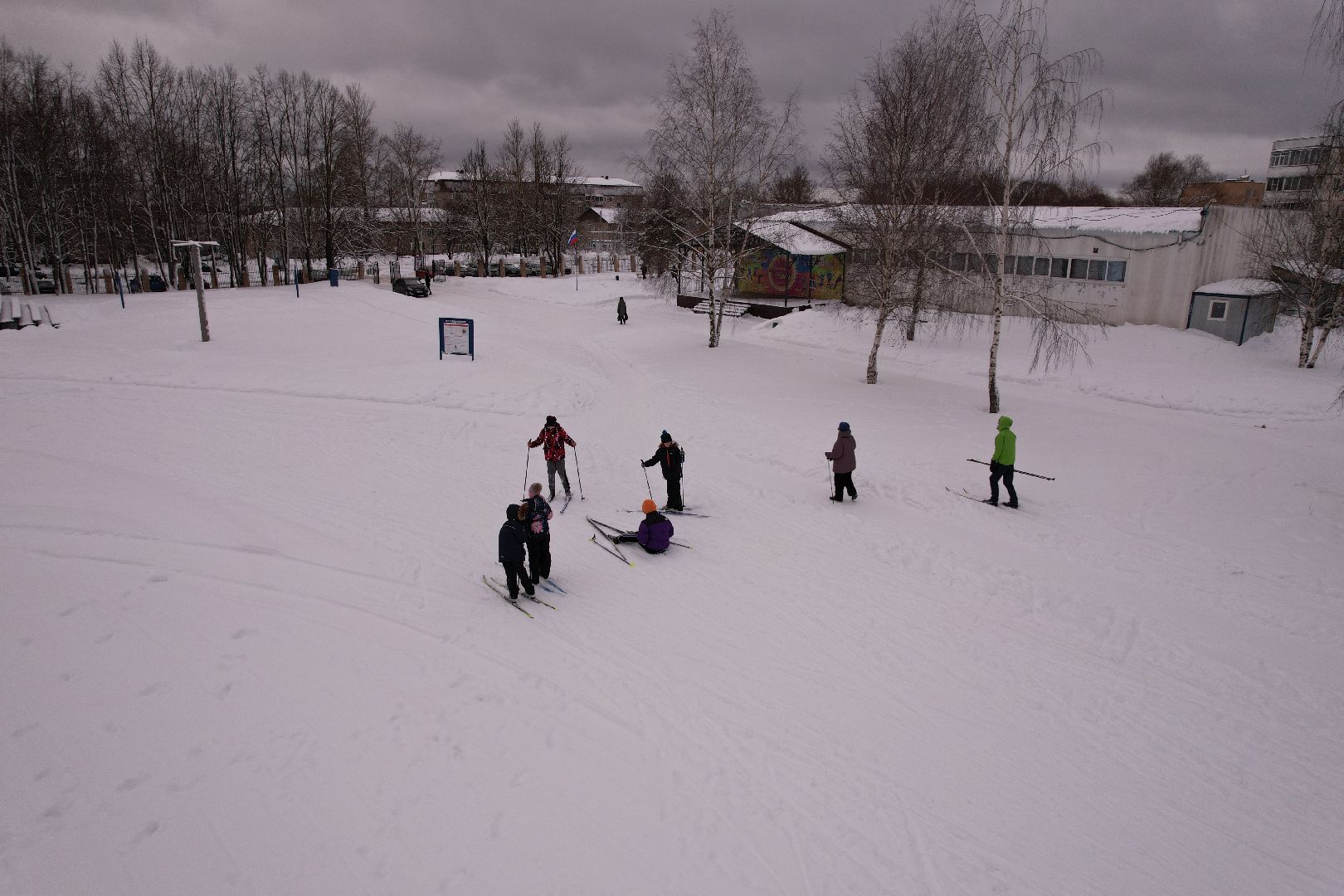 видео с коптера, стадион,
