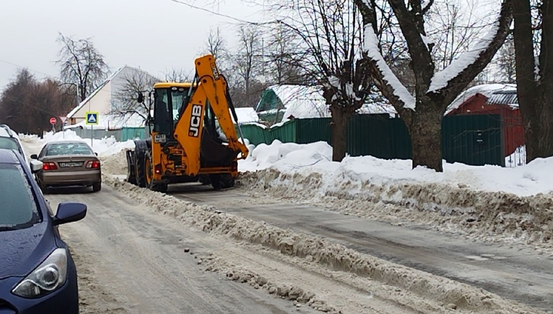Бронницы, дороги, Уборка снега,