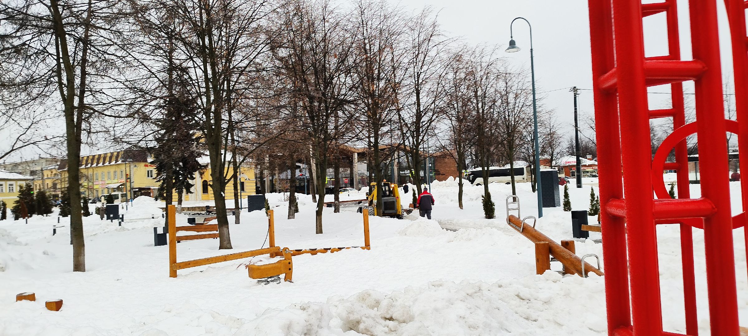 Бронницы, Площадь Тимофеева, Гололед,