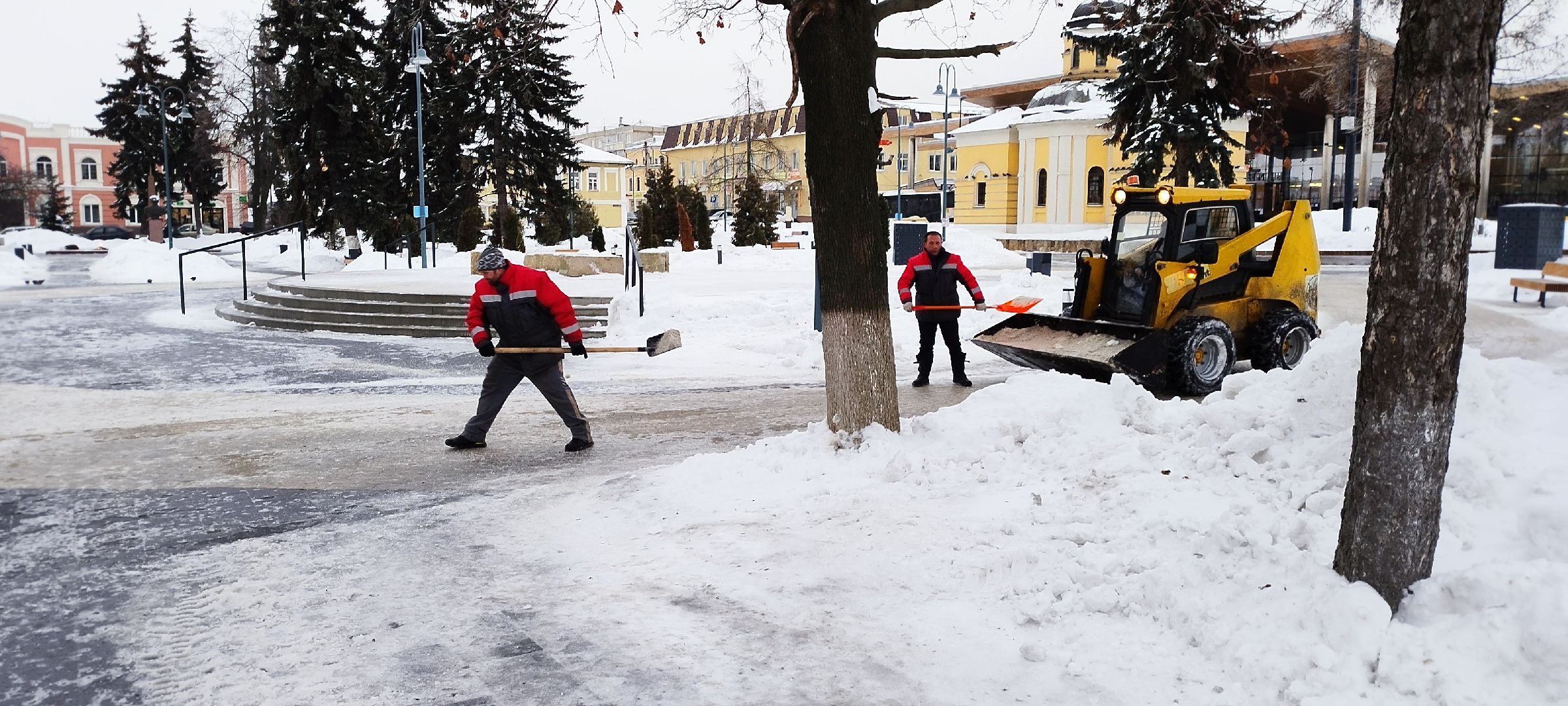 Бронницы, Площадь Тимофеева, Гололед,