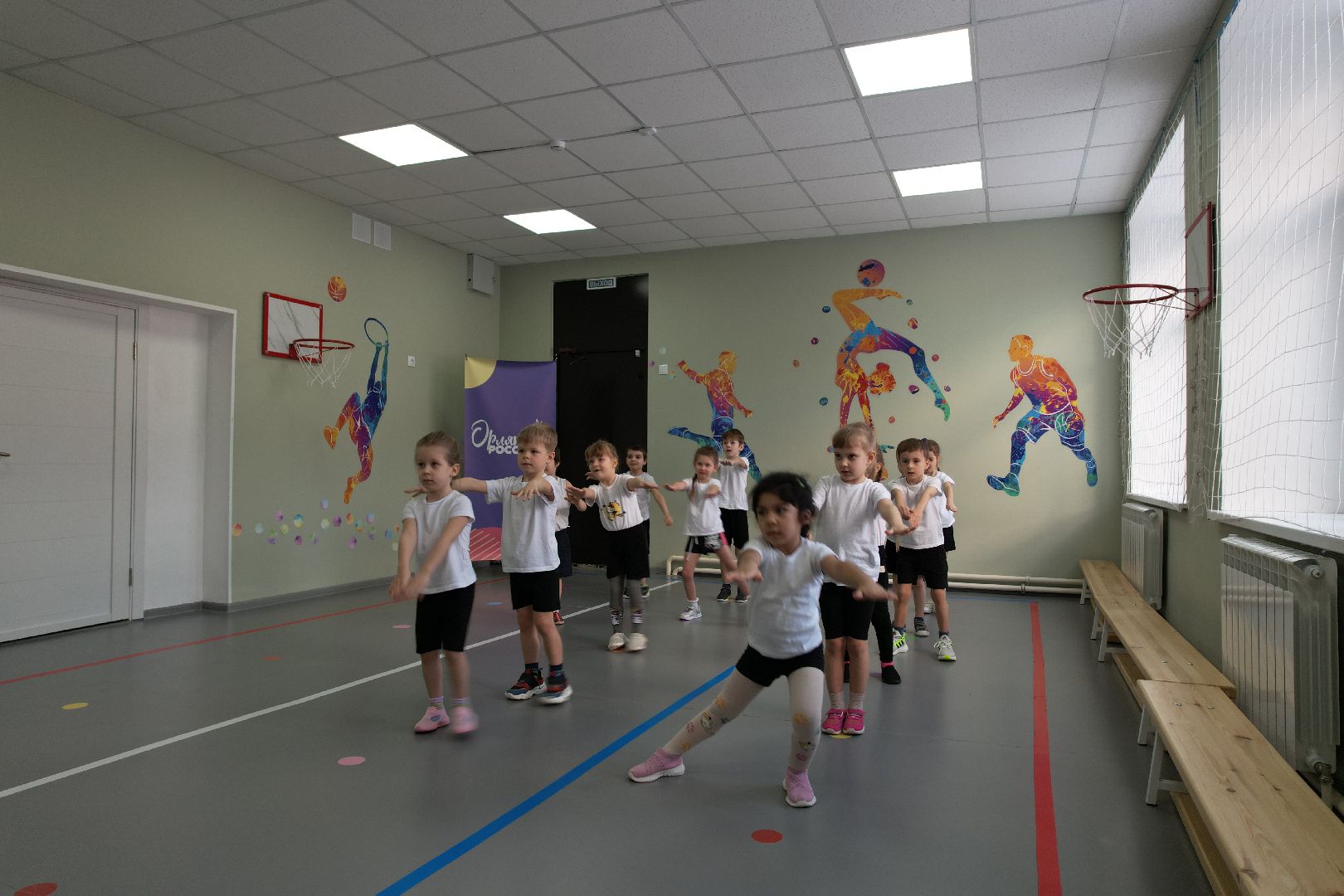 видео с коптера, детский сад,