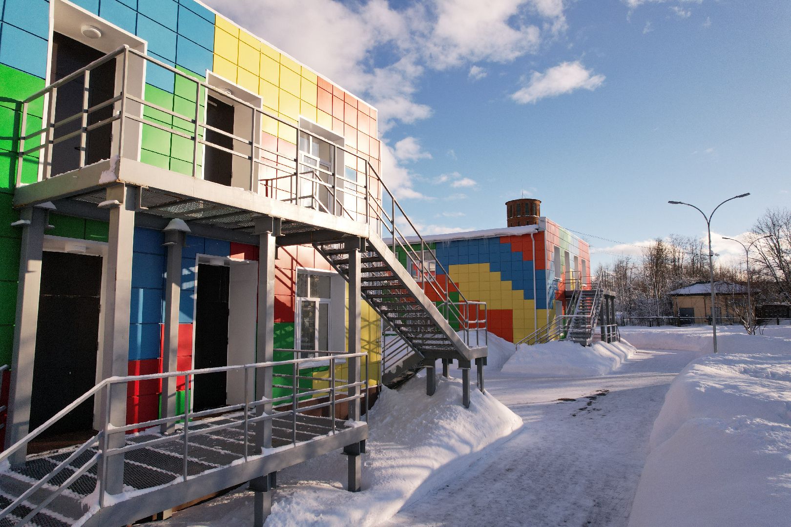 видео с коптера, детский сад,