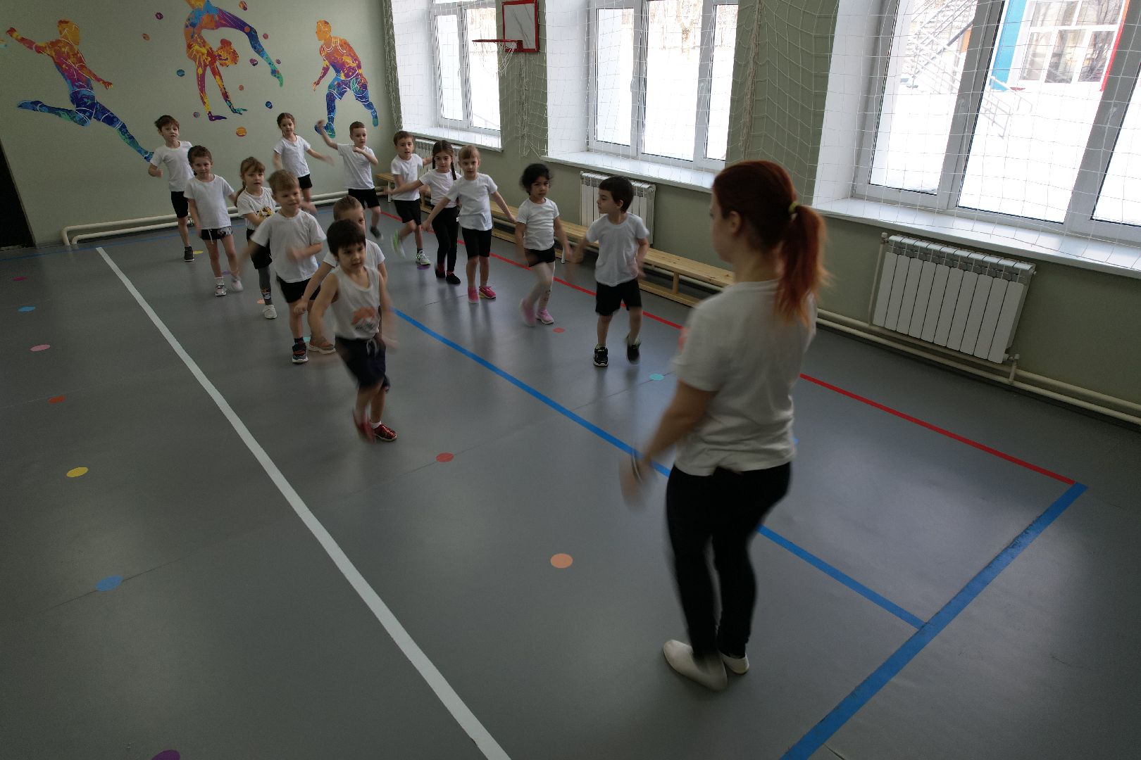 видео с коптера, детский сад,