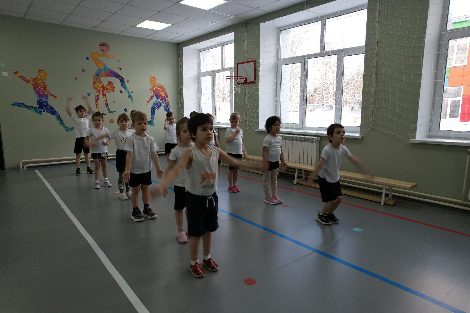 видео с коптера, детский сад,