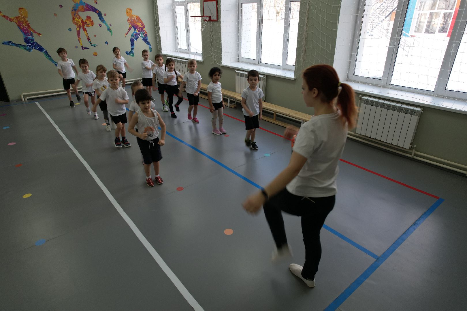 видео с коптера, детский сад,