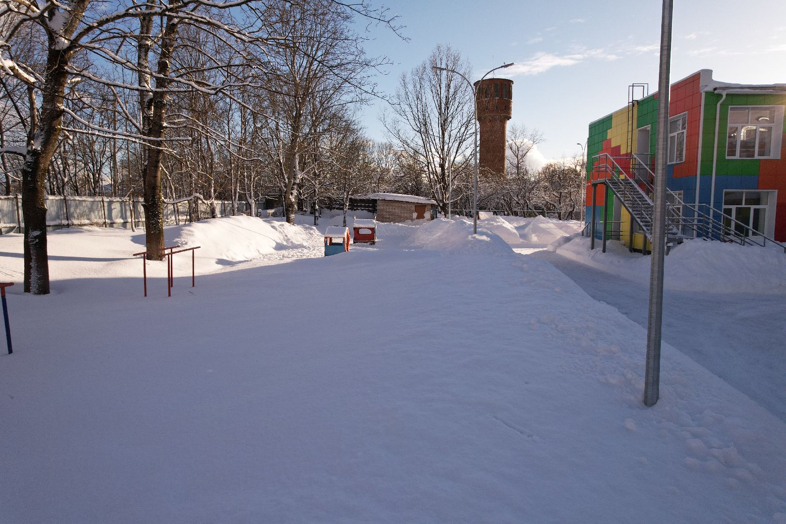 видео с коптера, детский сад,