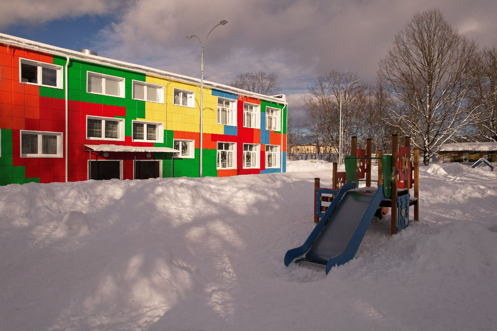 видео с коптера, детский сад,