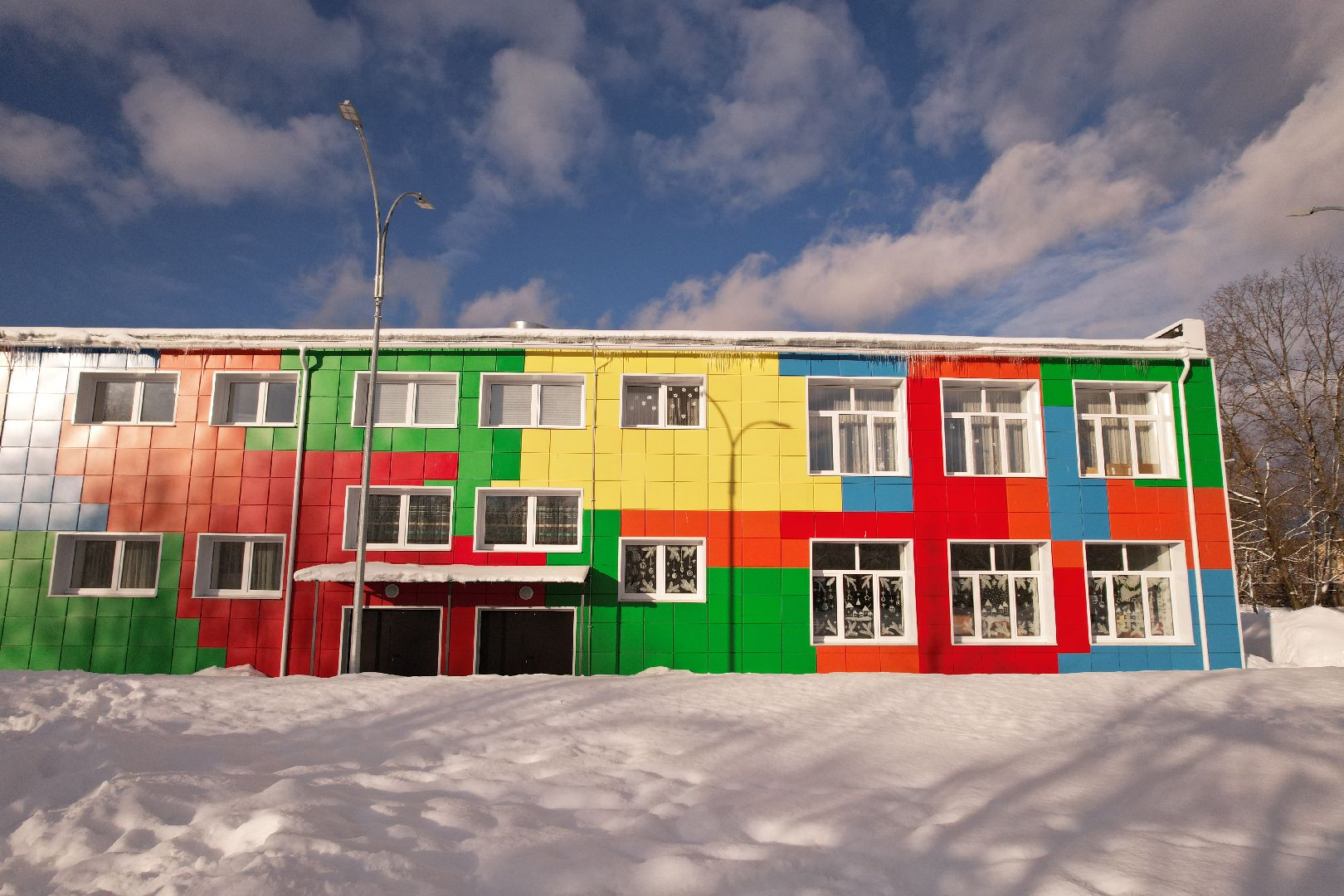 видео с коптера, детский сад,