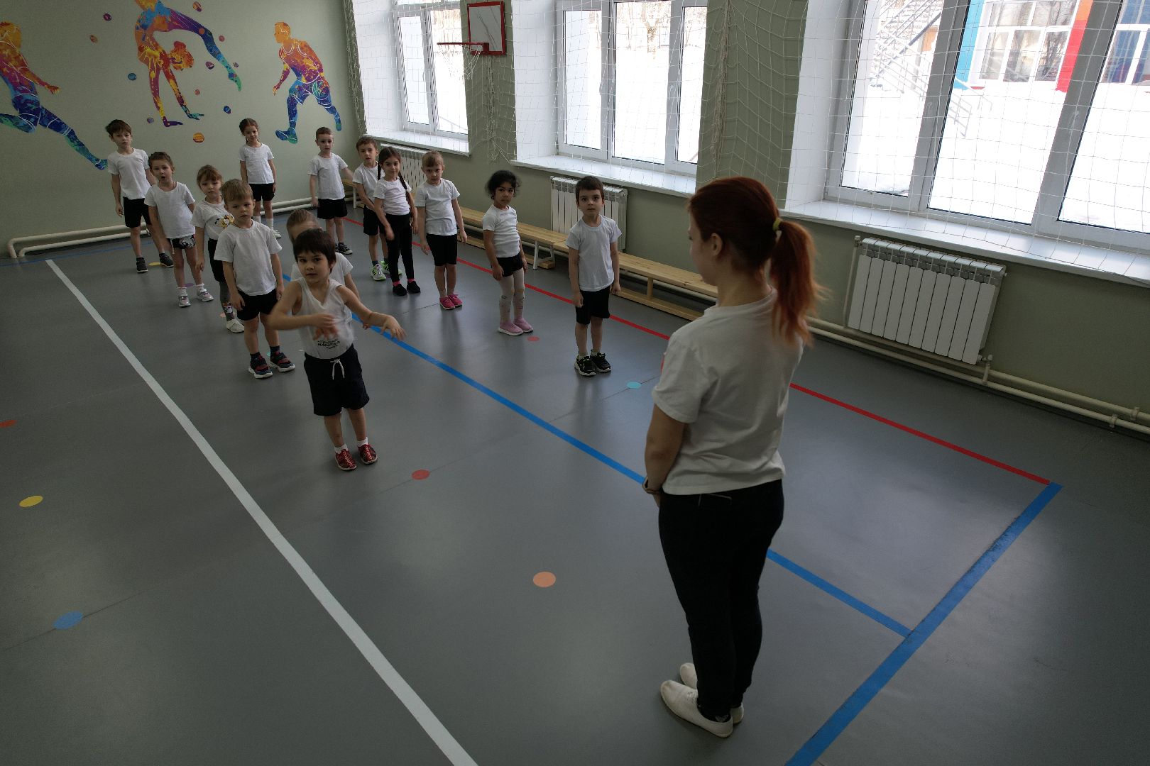 видео с коптера, детский сад,