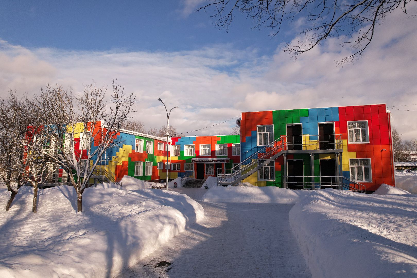 видео с коптера, детский сад,