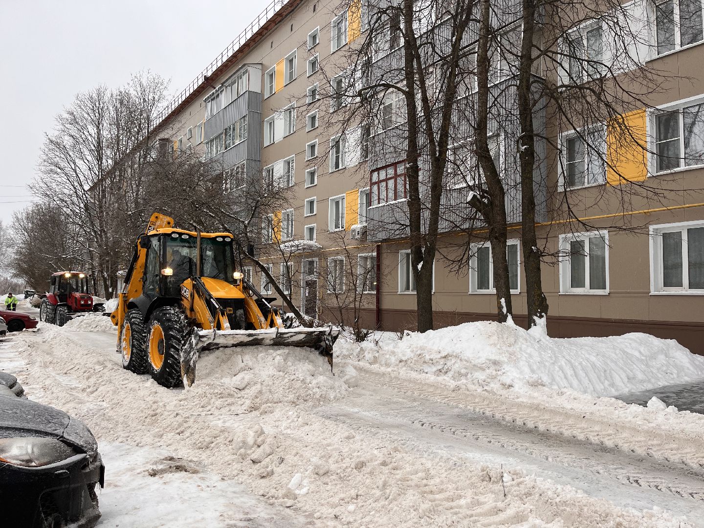 шаховская, ледяной дождь, снег, уборка снега,