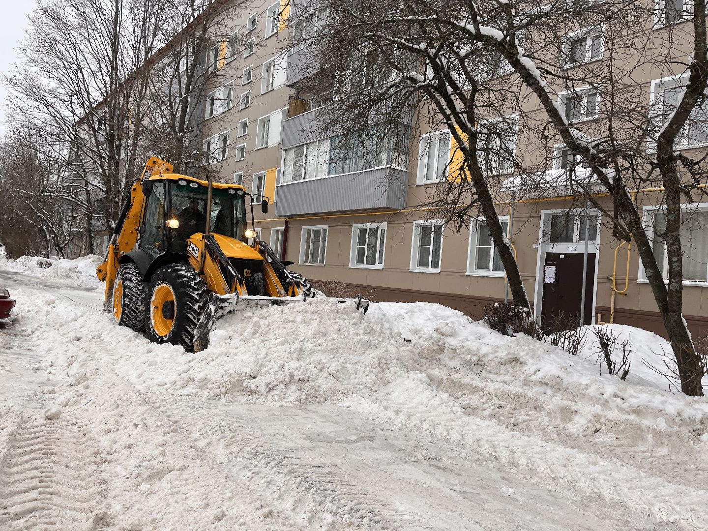 шаховская, ледяной дождь, снег, уборка снега,