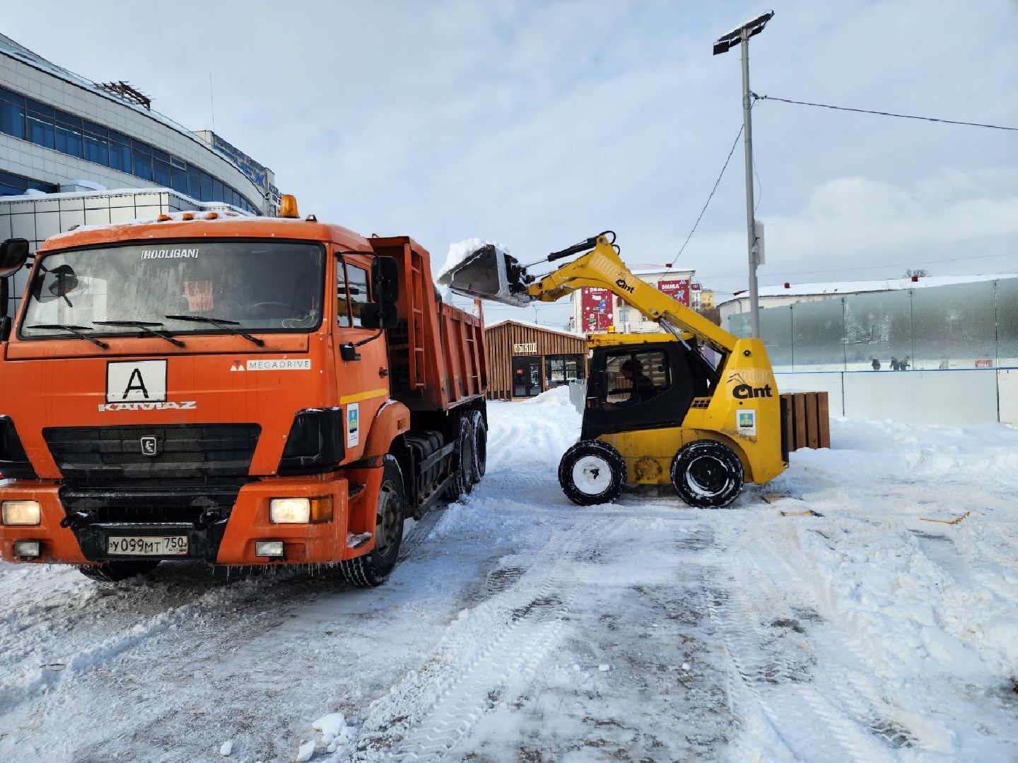 Солнечногорск, уборка дорог, снег и наледь, Техника, ледяной дождь,