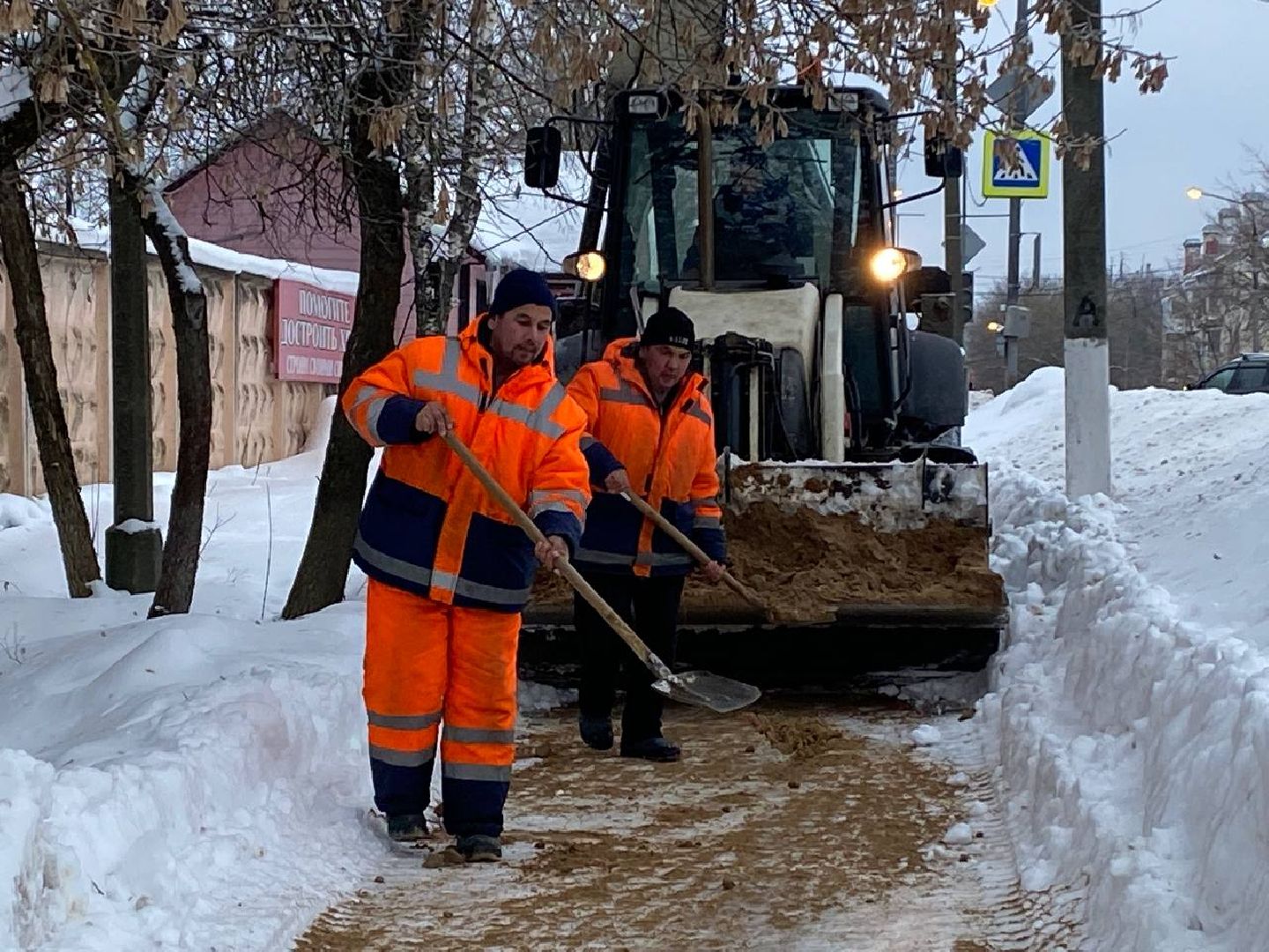 чехов, благоустойство, мосавтодор, обработка дорог, наледь,