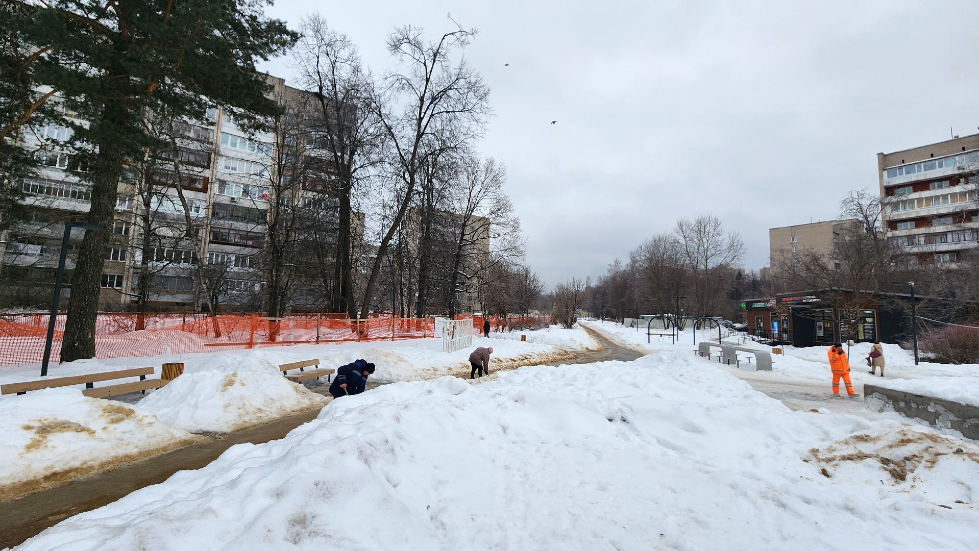 ледяной дождь, снегопады, уборка города, осадки, протвино, благоуйстройство,
