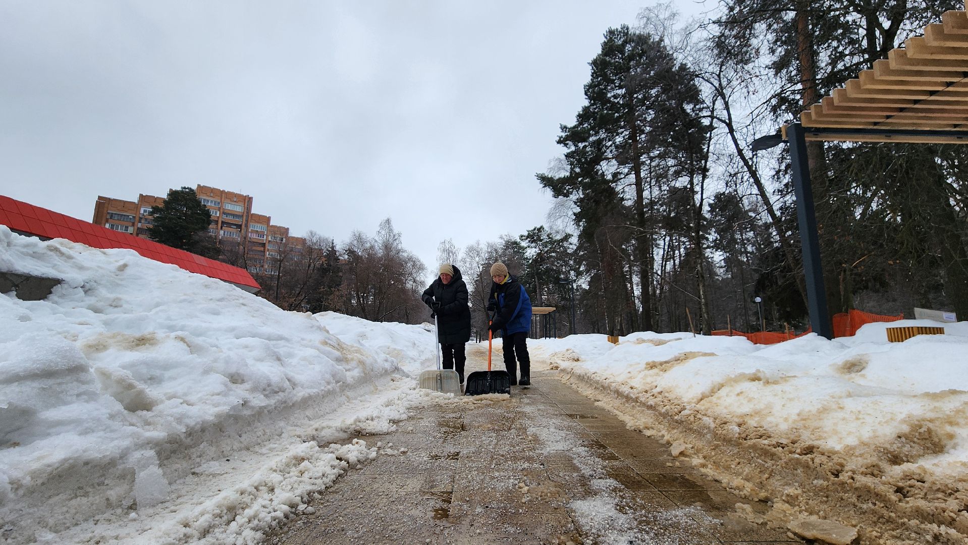 ледяной дождь, снегопады, уборка города, осадки, протвино, благоуйстройство,
