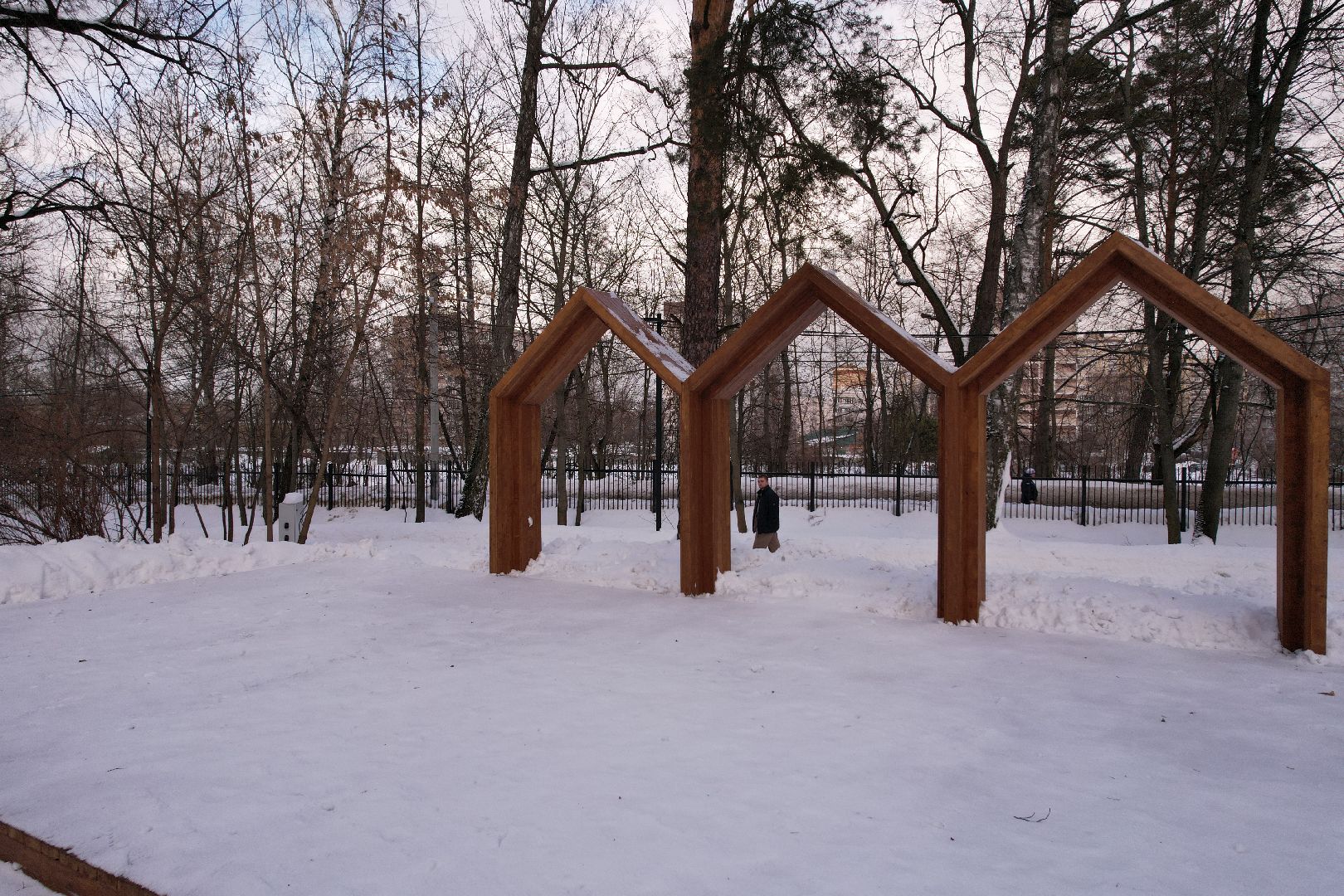 видео с коптера, парк,