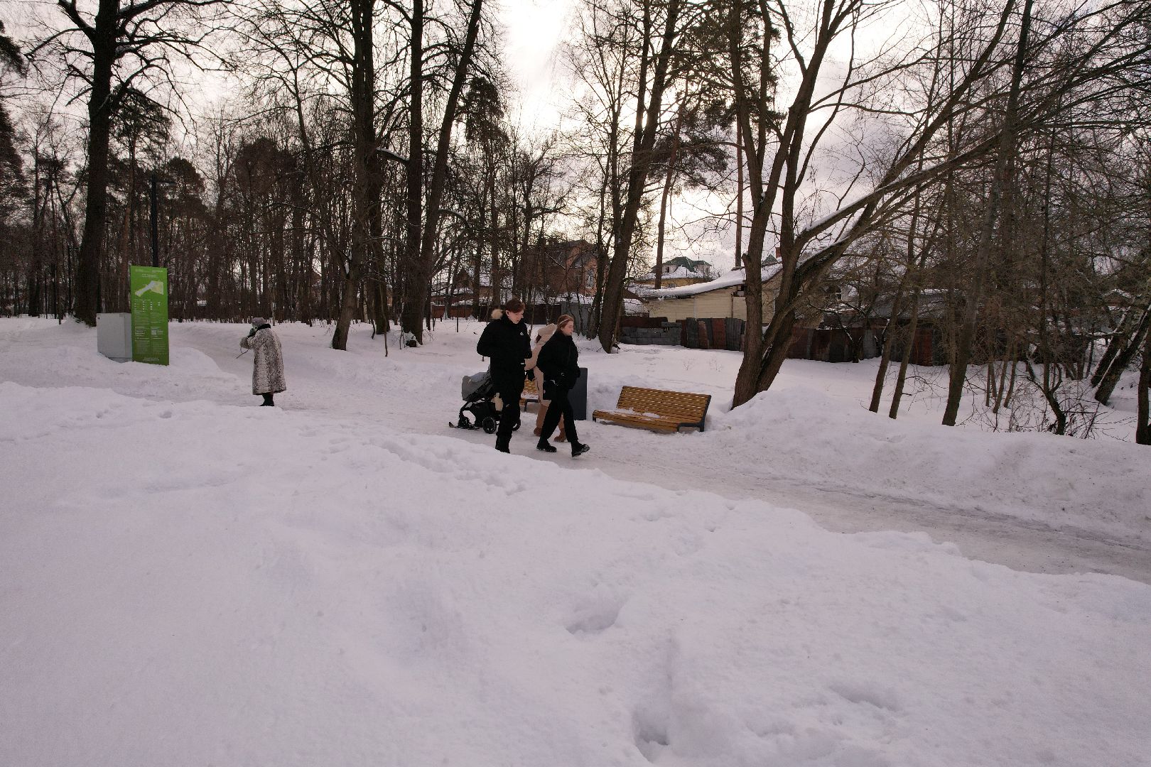 видео с коптера, парк,
