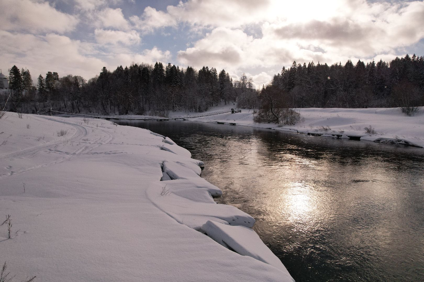 видео с коптера, руза, хаски,