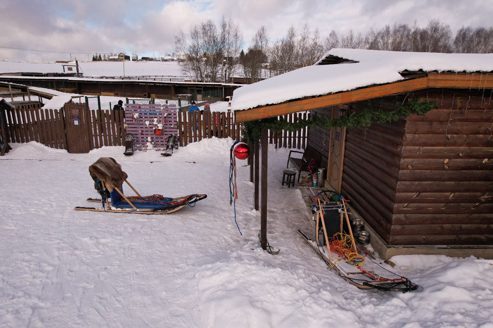 видео с коптера, руза, хаски,