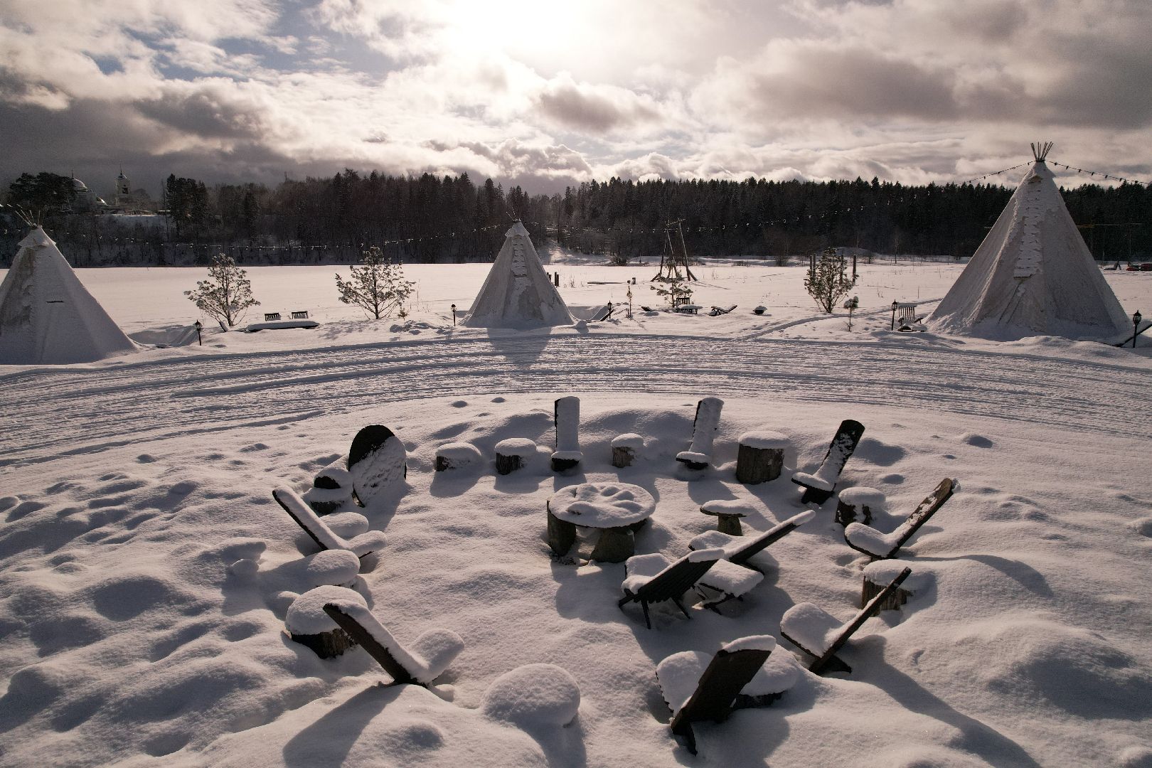 видео с коптера, руза, хаски,