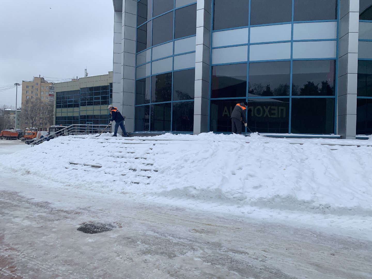 Балашиха, Подмосковье, ЖКХ, Уборка снега, ледяной дождь, ледяная горка,