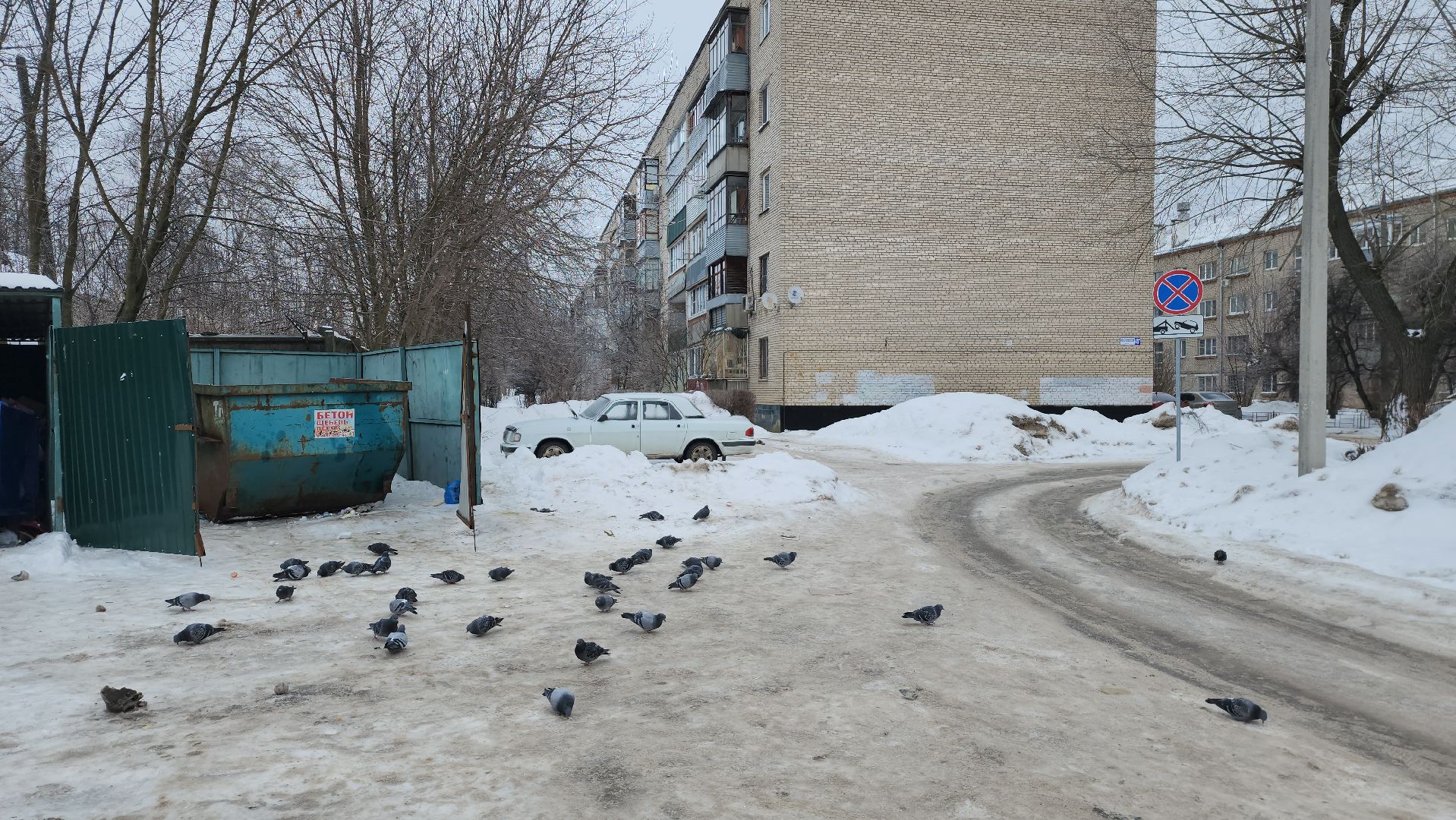 серпухов, московское шоссе 45, контейнерная площадка, дорожные знаки, двор,